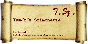 Tamás Szimonetta névjegykártya